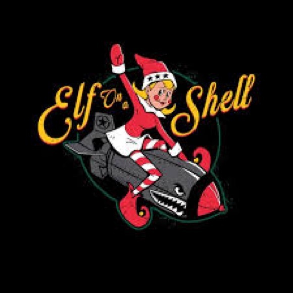 GRUNT STYLE ELF ON A SHELL WOMENS GRAPHIC TEE SMALL - Picture 3 of 7